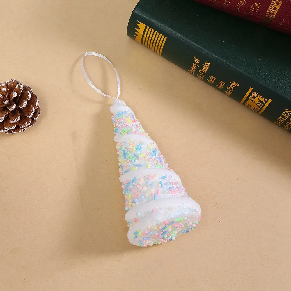 Creative Foam Christmas Hanging Pendant Flocking DIY Candy Cane Ornament White Ice Cream Pendant New Year
Creative Foam Christmas Hanging Pendant Flocking DIY Candy Cane Ornament White Ice Cream Pendant New Year