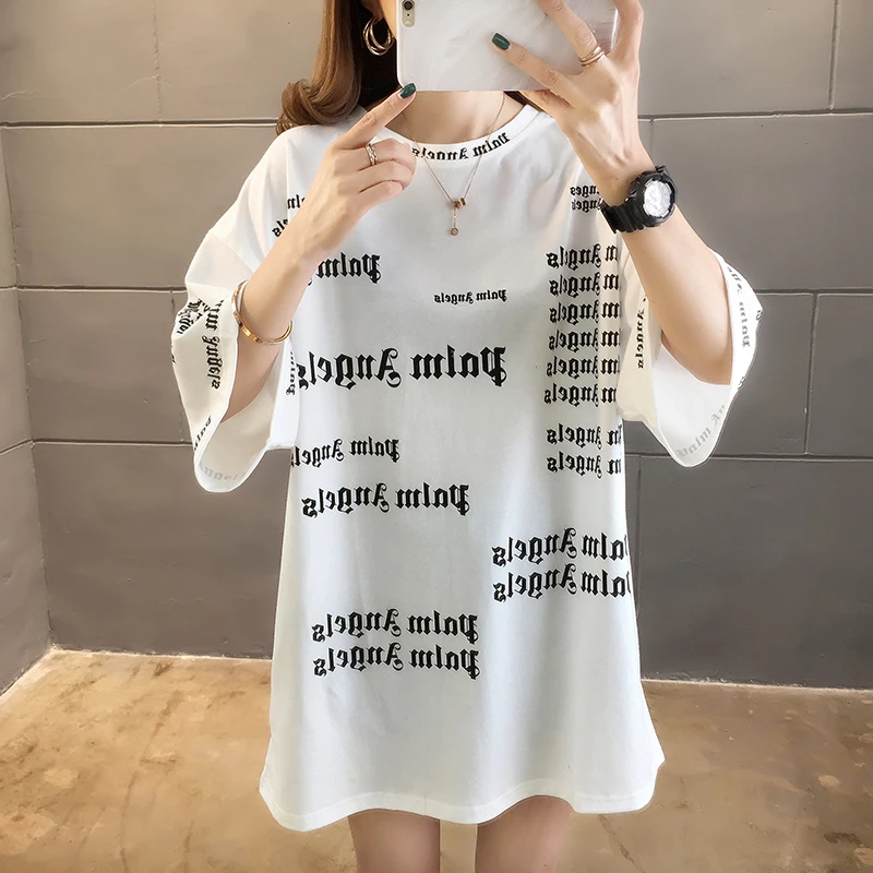 2026 New POP Spring Summer Wear Letter Printed T Shirts Women Korean Edition Mid-length Tops O Neck INS Short Sleeve Model Tees
2026 New POP Spring Summer Wear Letter Printed T Shirts Women Korean Edition Mid-length Tops O Neck INS Short Sleeve Model Tees