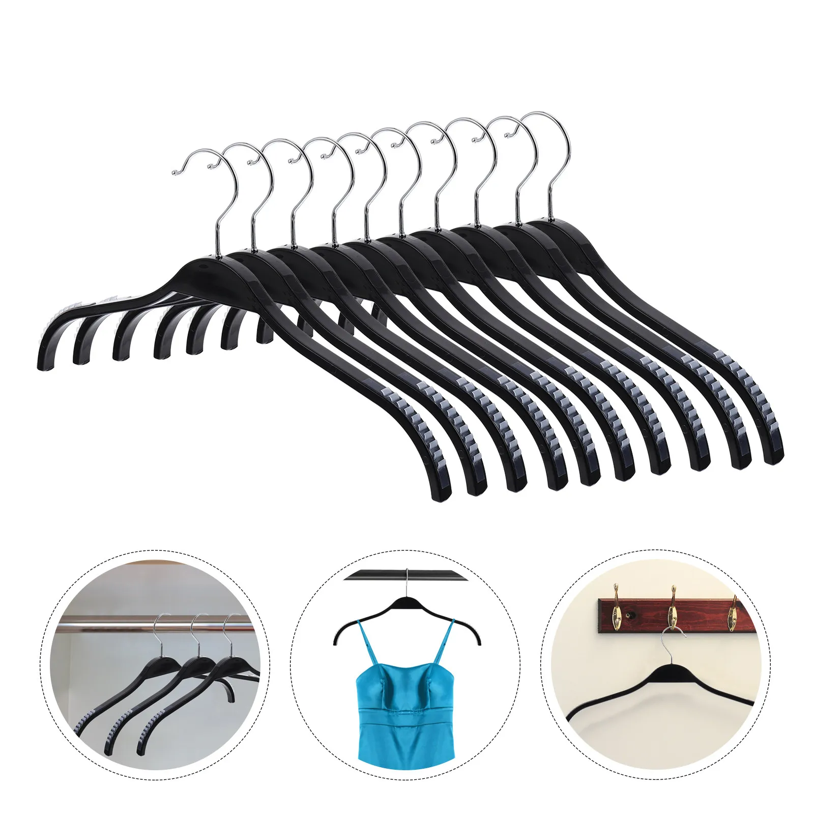 1Set Plastic Coat Hangers Traceless Semicircle Shoulder Protection Anti-Skid Strong Bearing Clothes Hangers No Deformation
1Set Plastic Coat Hangers Traceless Semicircle Shoulder Protection Anti-Skid Strong Bearing Clothes Hangers No Deformation