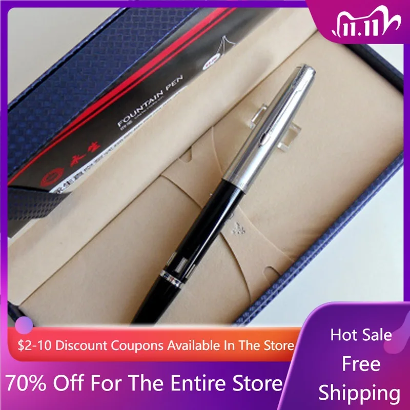 Wingsung 601, перьевая ручка с вакуумным наполнением, 12 К, большой размер, золото F, перо 0,5 мм, чернильная ручка для письма, офисные школьные принадлежности, ручка для каллиграфии
Wingsung 601, перьевая ручка с вакуумным наполнением, 12 К, большой размер, золото F, перо 0,5 мм, чернильная ручка для письма, офисные школьные принадлежности, ручка для каллиграфии