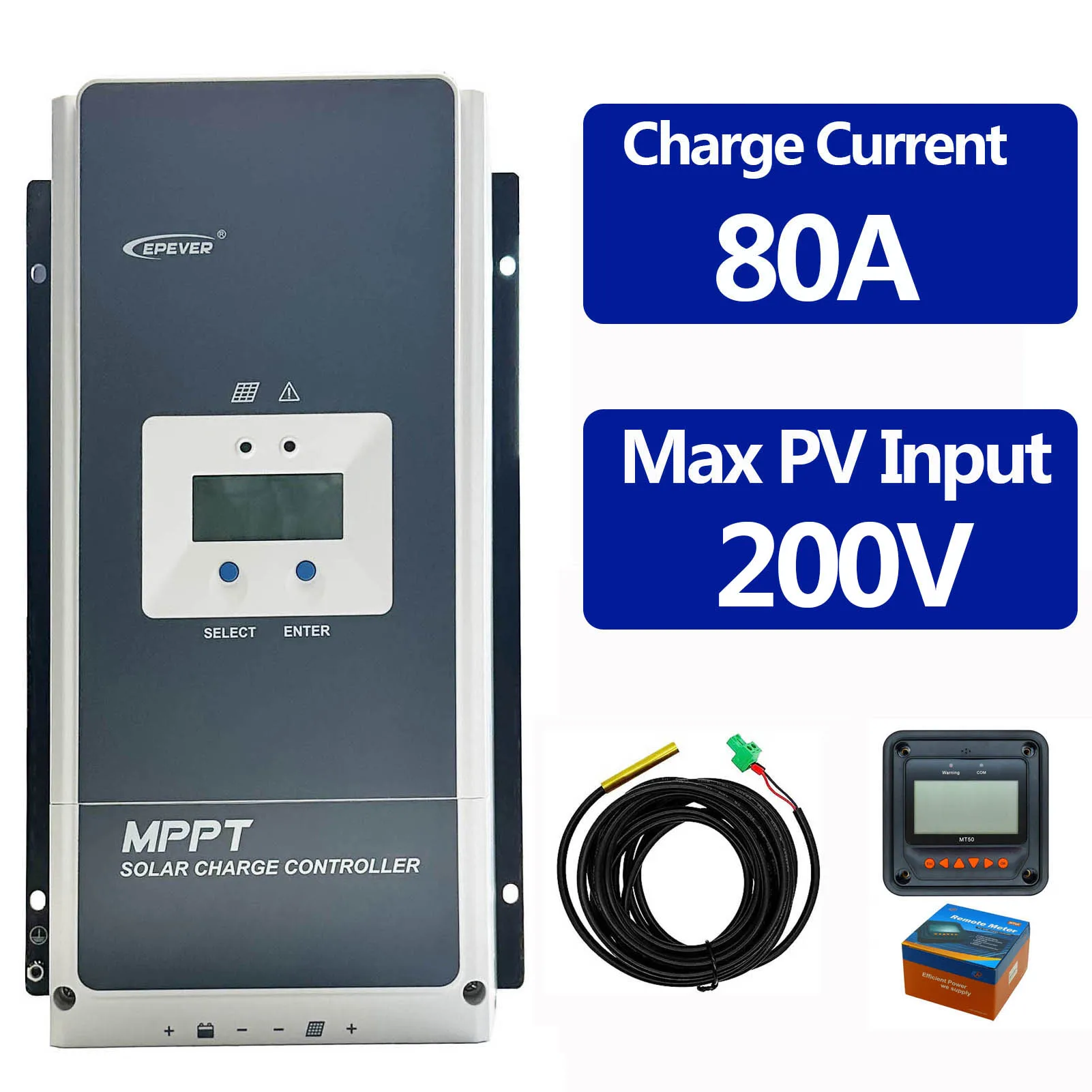 EPEVER 80A MPPT Solar Charge Controller Auto Battery Voltage 12 24 36 48V Max PV Input 200V
EPEVER 80A MPPT Solar Charge Controller Auto Battery Voltage 12 24 36 48V Max PV Input 200V