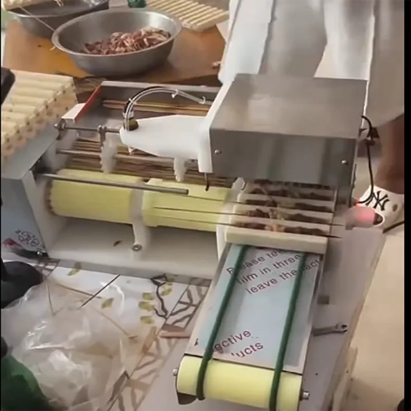 Chicken Meat Kebab Skewer Machine Skewers Making Machine Beef String Making Machine
Chicken Meat Kebab Skewer Machine Skewers Making Machine Beef String Making Machine