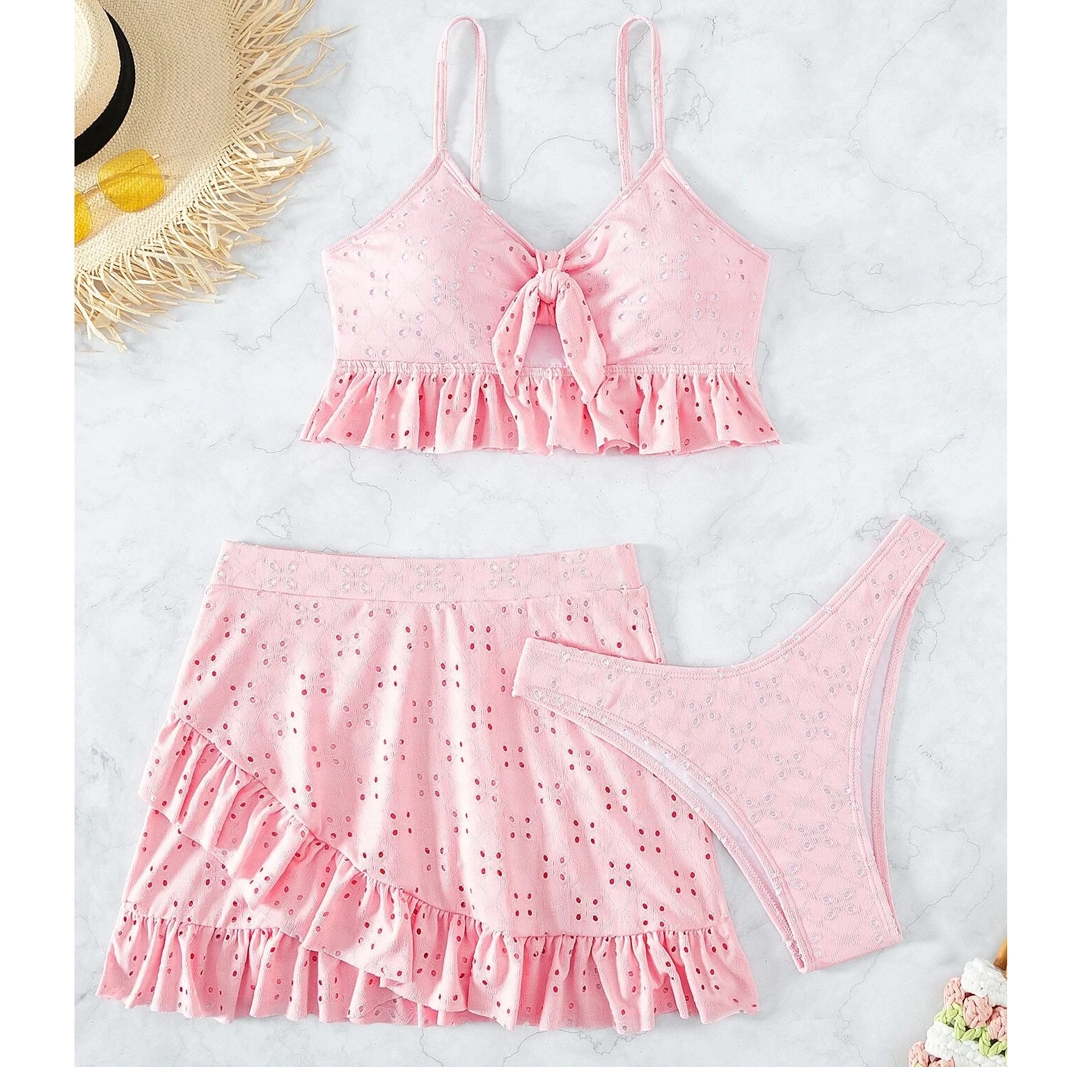 2024 3pack Swimwear Women Bikini Swimsuit With Beach Skirt Knot Bathing Suit Beachwear Ruffle Two-Pieces Bikini Set Biquini
2024 3pack Swimwear Women Bikini Swimsuit With Beach Skirt Knot Bathing Suit Beachwear Ruffle Two-Pieces Bikini Set Biquini