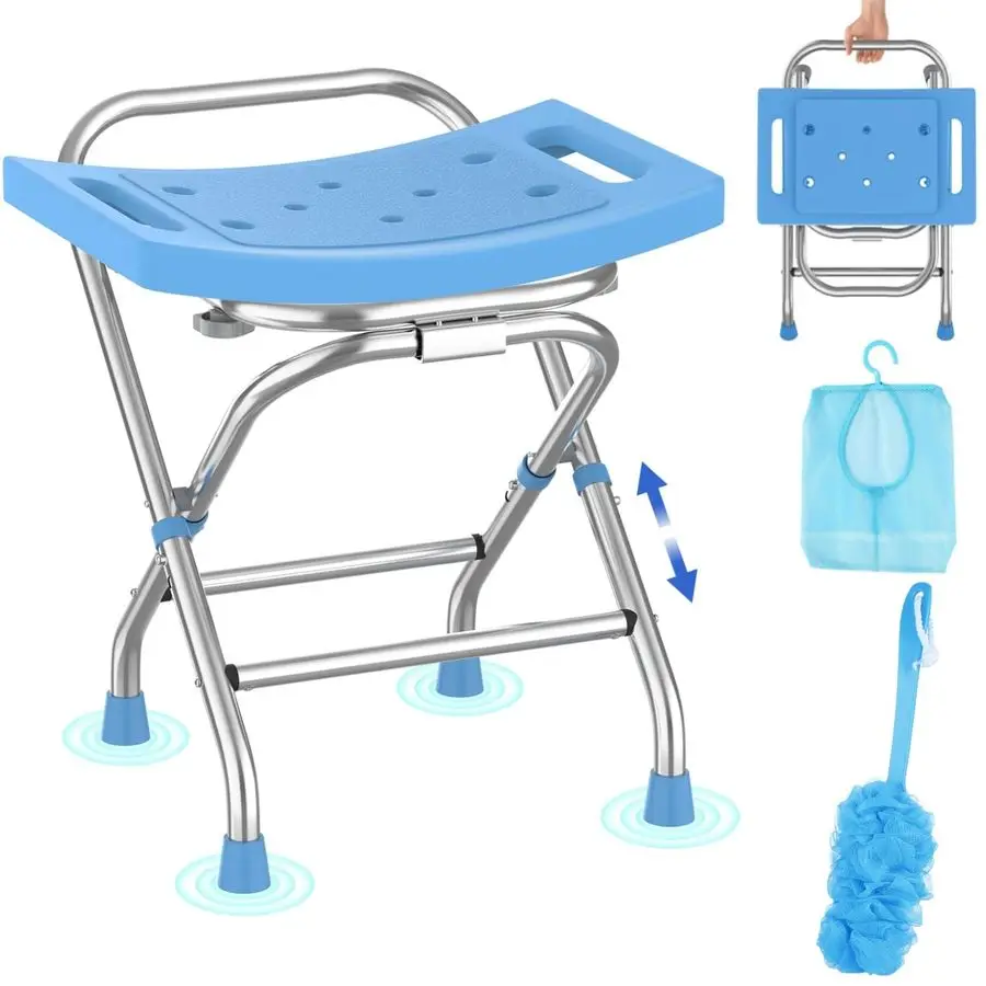 Foldable Portable Shower Chair, 420lbs Capacity, Height Adjustable
Foldable Portable Shower Chair, 420lbs Capacity, Height Adjustable