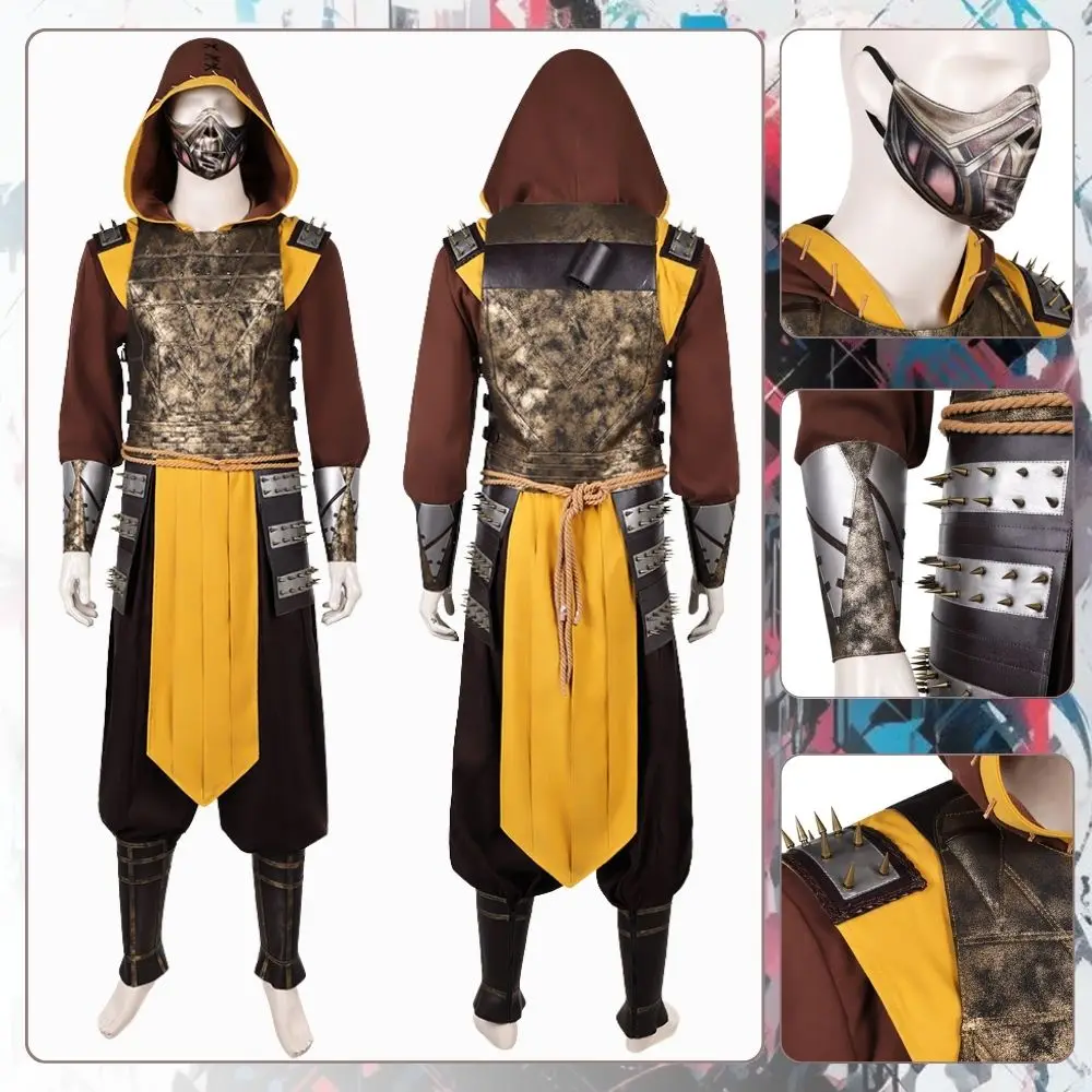 Mortal Kombat 2 Scorpion Cosplay Costume Disguise for Men Clothes Mask Roleplay Fantasy Outfits Halloween Carnival Party Suit
Mortal Kombat 2 Scorpion Cosplay Costume Disguise for Men Clothes Mask Roleplay Fantasy Outfits Halloween Carnival Party Suit