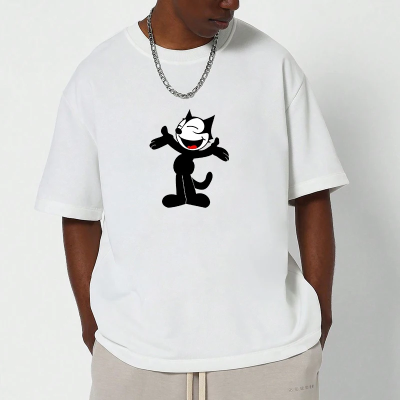 Men's Cotton T-shirt F-Felix The Cat Short Sleeve Tee Vintage Graphic T Shirts Y2k Funny T-shirts New in Tops Streetwear
Men's Cotton T-shirt F-Felix The Cat Short Sleeve Tee Vintage Graphic T Shirts Y2k Funny T-shirts New in Tops Streetwear
