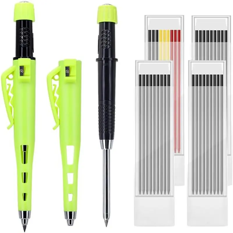 ABMR-Works With Cap On-55Mm Long Nib Carpenter Pencil Set-2 Deep Hole Marking Pencils With 4 Boxes Of 36 Refill Leads, DIY
ABMR-Works With Cap On-55Mm Long Nib Carpenter Pencil Set-2 Deep Hole Marking Pencils With 4 Boxes Of 36 Refill Leads, DIY