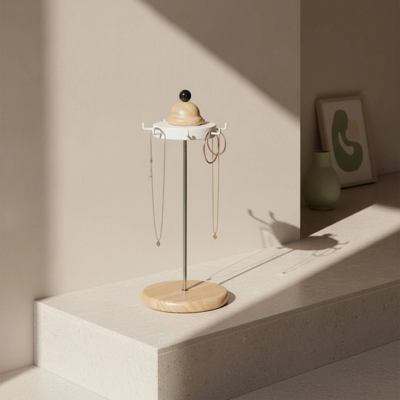 Necklace Holder with Hooks Minimalist Jewelry Organizer with Tray Necklace Holder with Tray Compact Tabletop Jewelry Tree
Necklace Holder with Hooks Minimalist Jewelry Organizer with Tray Necklace Holder with Tray Compact Tabletop Jewelry Tree