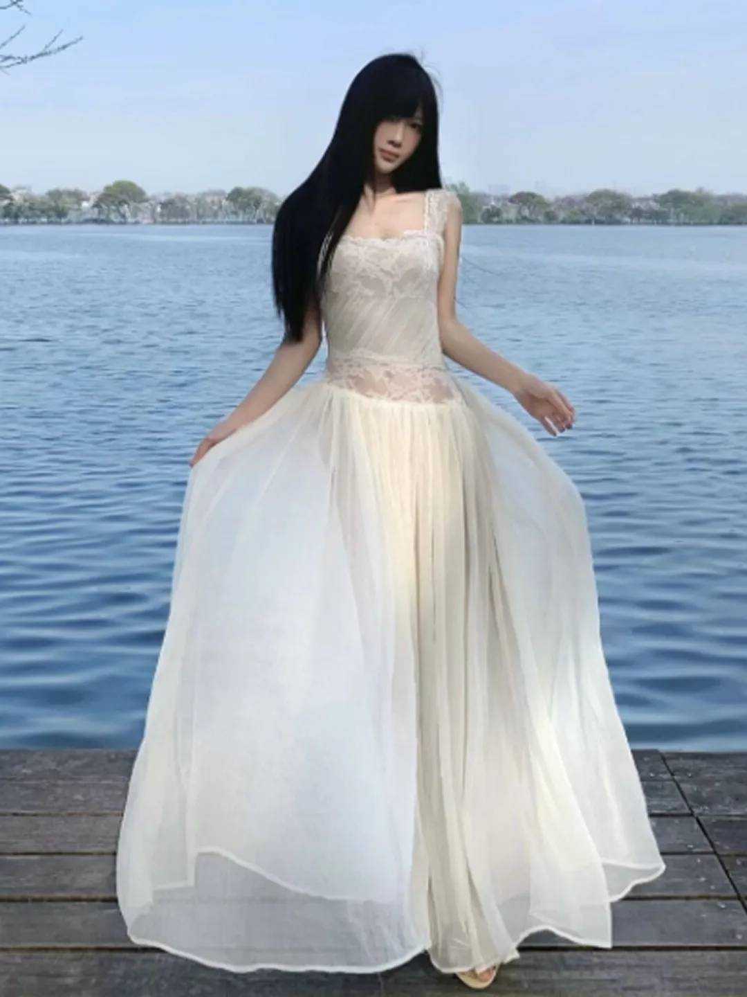 Beach-Ready Backless Lace Fairy Long Dress Unique Beautiful Women's Dress Summer High Waist Cotton Gentle Style CityWalk
Beach-Ready Backless Lace Fairy Long Dress Unique Beautiful Women's Dress Summer High Waist Cotton Gentle Style CityWalk