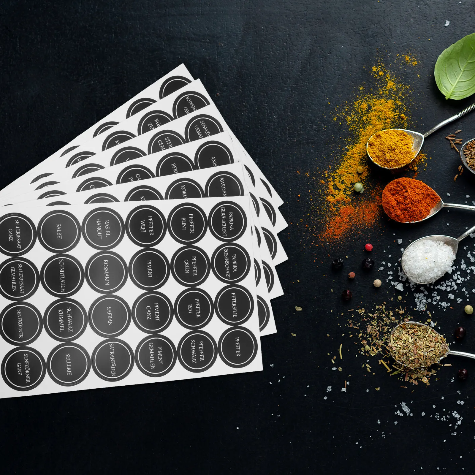 6 Sheets Adhesive Labels for Spice Racks Container Stickers Chalkboard Bottle Common Canister Kitchen
6 Sheets Adhesive Labels for Spice Racks Container Stickers Chalkboard Bottle Common Canister Kitchen