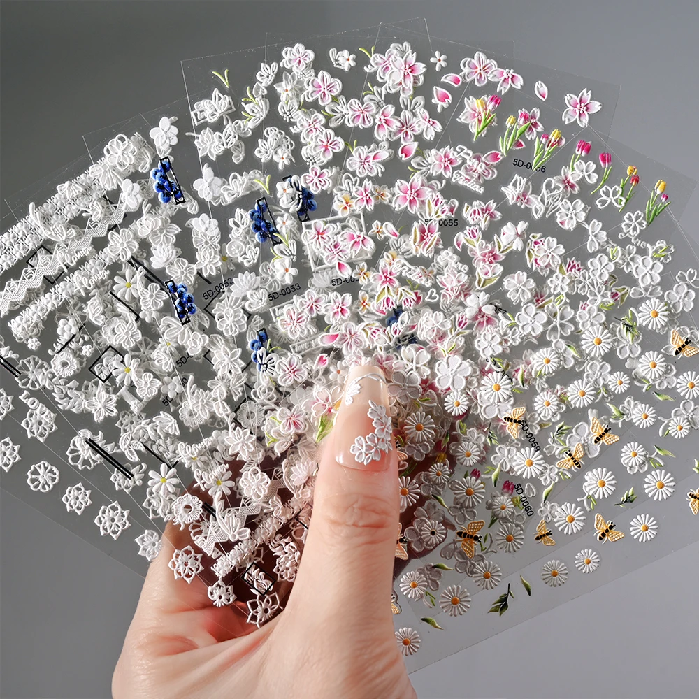 5D Nail Stickers Lace Rose White Embossed Sliders Wedding Nail Art Design Lace Sticker Wedding Butterfly Japanese Manicure Decor
5D Nail Stickers Lace Rose White Embossed Sliders Wedding Nail Art Design Lace Sticker Wedding Butterfly Japanese Manicure Decor
