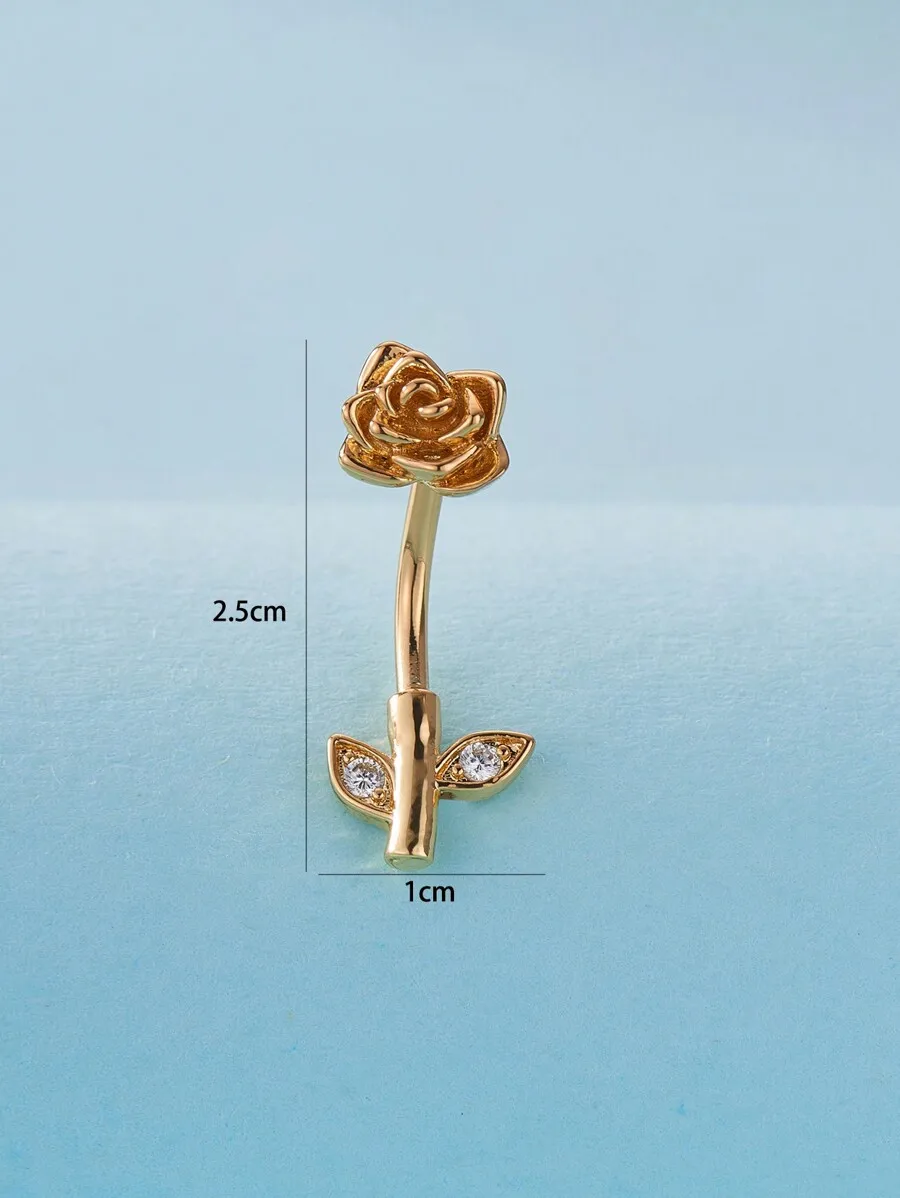 Elegant Gold Rose Belly Button Piercing With Crystal Leaves – 1 Piece Valentine’s Gift
Elegant Gold Rose Belly Button Piercing With Crystal Leaves – 1 Piece Valentine’s Gift