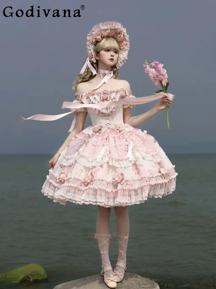 Lolita Fluffy Trailing Dress Japanese Original Princess Style Sweet Elegant Girl Birthday Bar Mitzvah Bubble Sleeve Dress
Lolita Fluffy Trailing Dress Japanese Original Princess Style Sweet Elegant Girl Birthday Bar Mitzvah Bubble Sleeve Dress