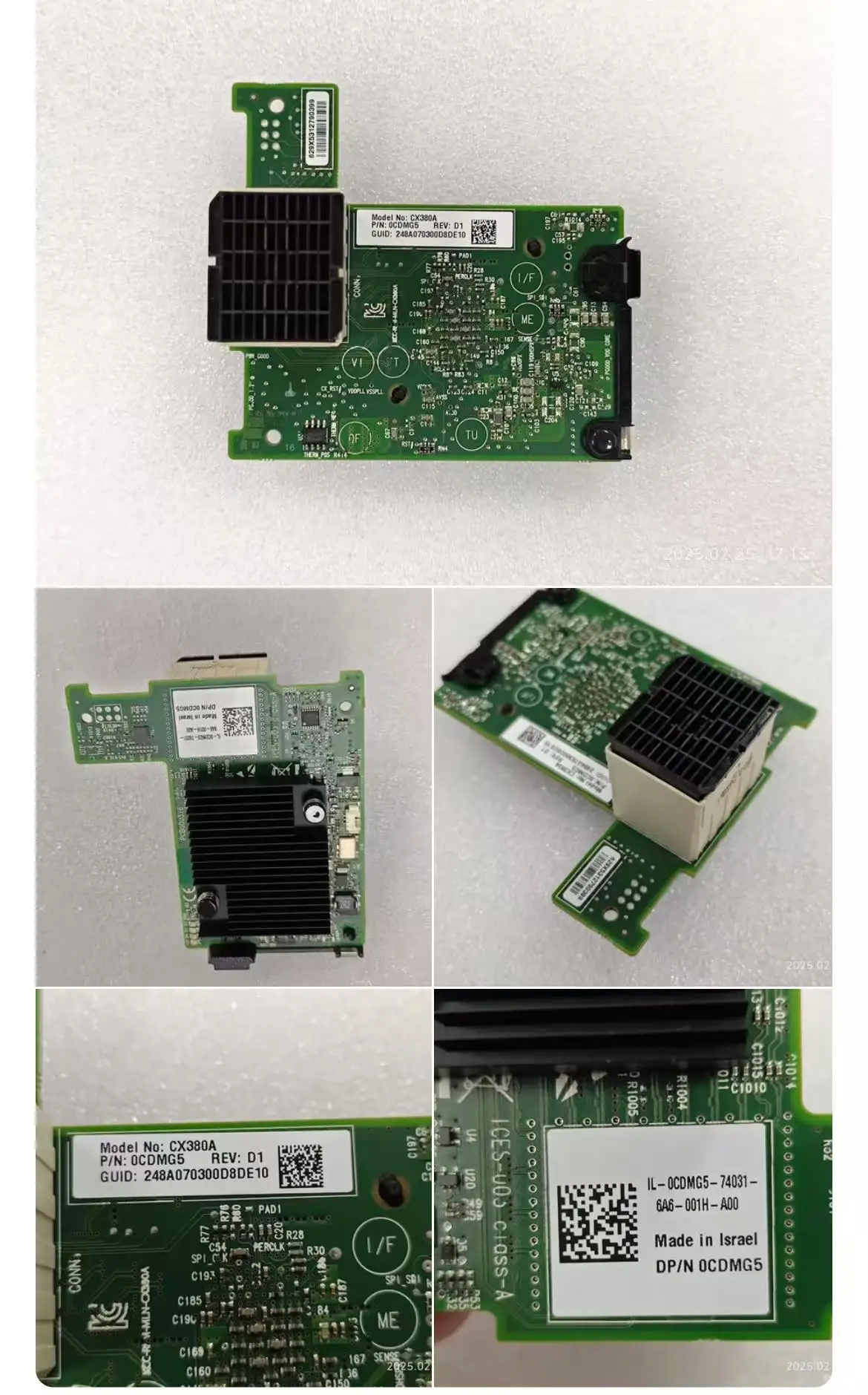 Оригинальная плата модуля DMG5 J05YT K6V3V 0CDMG5 0J05YT 0K6V3V для DELL Mellanox CX380A 40 Гбит/с, 100% тест в порядке
Оригинальная плата модуля DMG5 J05YT K6V3V 0CDMG5 0J05YT 0K6V3V для DELL Mellanox CX380A 40 Гбит/с, 100% тест в порядке