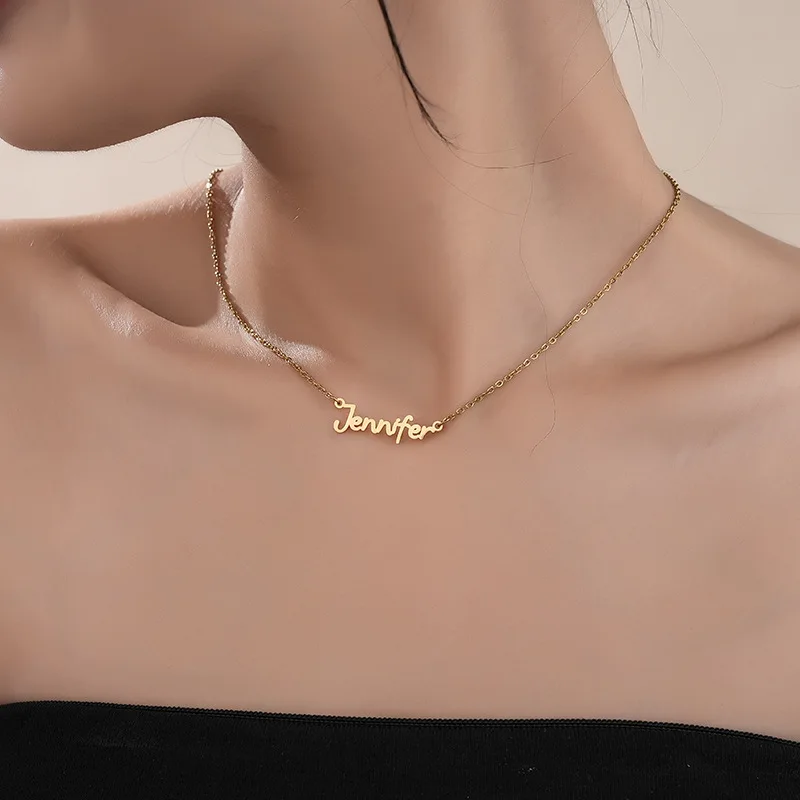 Fashion Personalized Customized Stainless Steel Name Necklace for Women Gold Pure Letter Pendant Necklace Holiday Jewelry Gift
Fashion Personalized Customized Stainless Steel Name Necklace for Women Gold Pure Letter Pendant Necklace Holiday Jewelry Gift