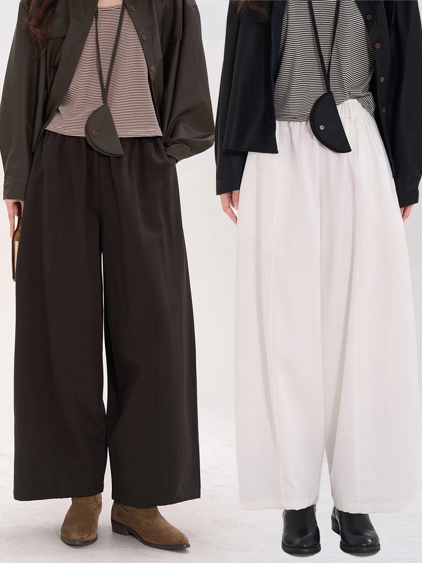 Женские брюки с высокой талией и широкими штанинами, свободные, универсальные, весна-осень, в стиле ретро
Женские брюки с высокой талией и широкими штанинами, свободные, универсальные, весна-осень, в стиле ретро