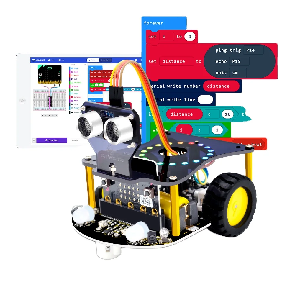 KEYESTUDIO Micro Bit Robot Mini Smart Robot Car stem robot kit V2.0 without Micro:bit Main Board
KEYESTUDIO Micro Bit Robot Mini Smart Robot Car stem robot kit V2.0 without Micro:bit Main Board