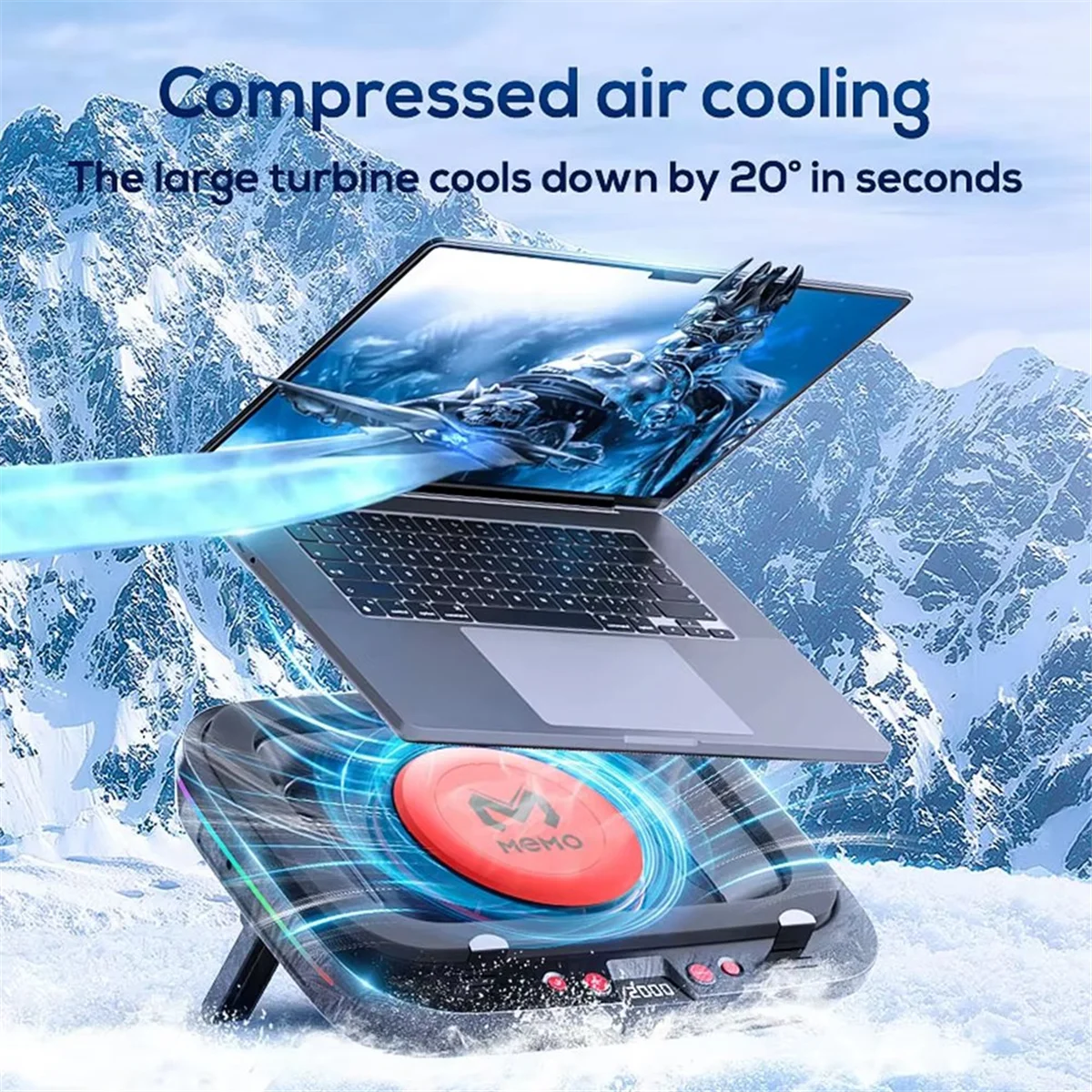 Highly Recommended.Memo FL08 Laptop Cooler Pad Stand Base Bracket Pad Powerful Fan
Highly Recommended.Memo FL08 Laptop Cooler Pad Stand Base Bracket Pad Powerful Fan
