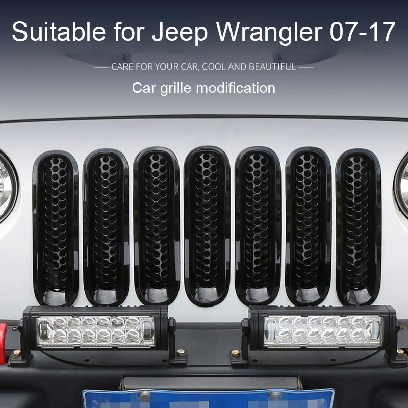 Suitable for Jeep Wrangler grille modification Automotive grille filter 07-17 Wrangler modification parts Car grille decoration
Suitable for Jeep Wrangler grille modification Automotive grille filter 07-17 Wrangler modification parts Car grille decoration