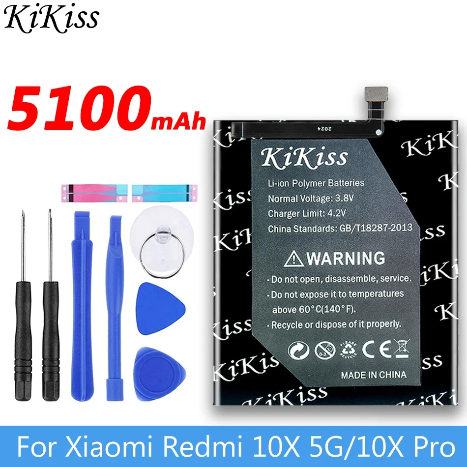 KiKiss for Xiao Mi 5100mAh BM4S Phone Battery for Xiaomi Redmi 10X 10 X 5G/ Redmi 10X Pro 10XPro 5G Phone Bateria
KiKiss for Xiao Mi 5100mAh BM4S Phone Battery for Xiaomi Redmi 10X 10 X 5G/ Redmi 10X Pro 10XPro 5G Phone Bateria