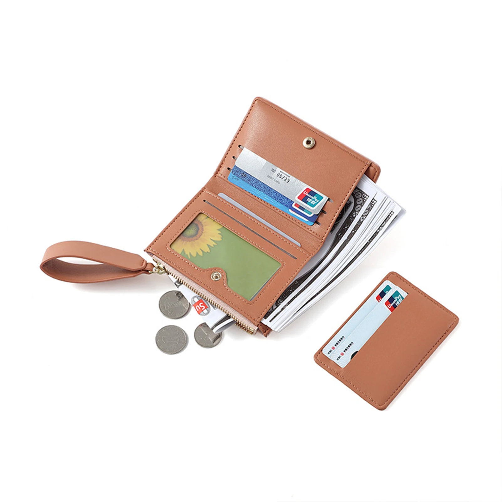 Multi-Functional PU Card Holder Zipper Wallet with Card Slots 2-fold Short Section Wallet Multipurpose Business Card Holder
Multi-Functional PU Card Holder Zipper Wallet with Card Slots 2-fold Short Section Wallet Multipurpose Business Card Holder