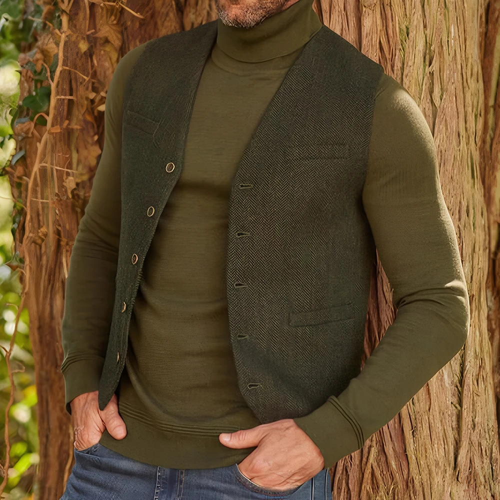 V Neck Slim Fit Herringbone Men's Vest Single Breasted Men's Waistcoat For Wedding Groomsemen
V Neck Slim Fit Herringbone Men's Vest Single Breasted Men's Waistcoat For Wedding Groomsemen