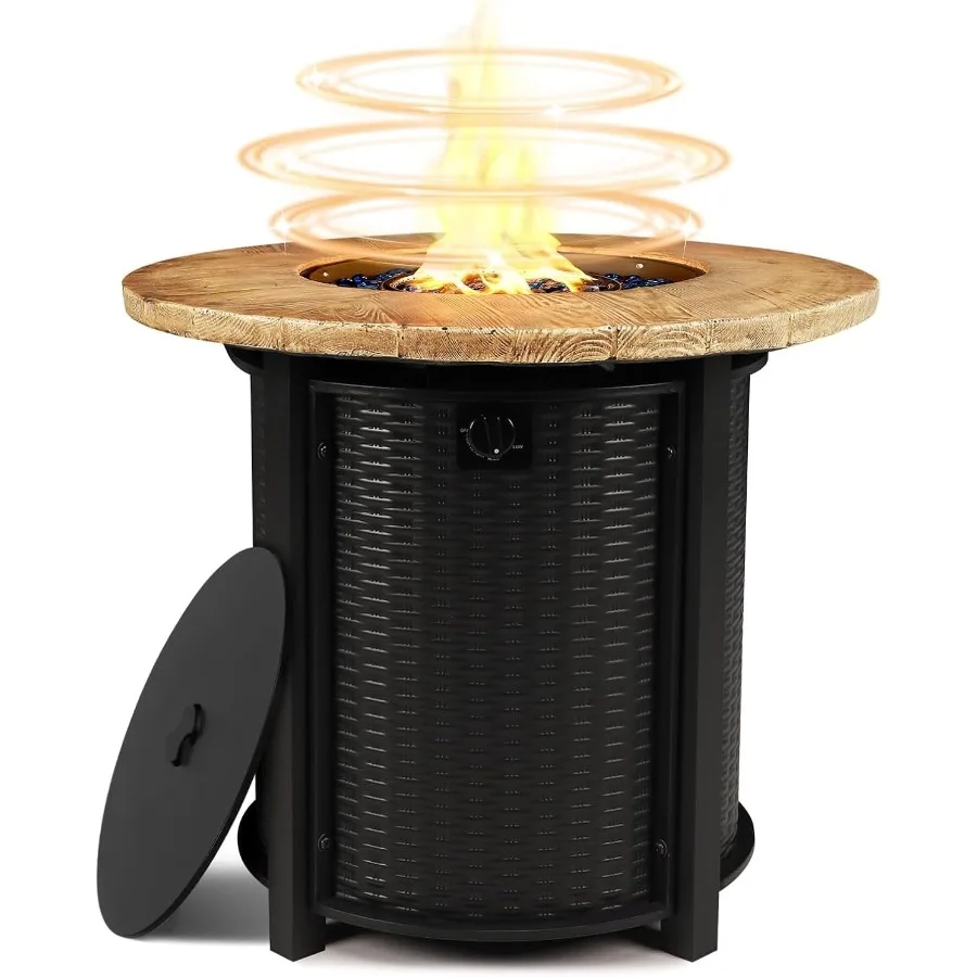30-дюймовый круглый стол для костра на пропане с выходом 50 000 BTU. Железная конструкция. Встроенная система зажигания включает в себя стеклянные камни и
30-дюймовый круглый стол для костра на пропане с выходом 50 000 BTU. Железная конструкция. Встроенная система зажигания включает в себя стеклянные камни и