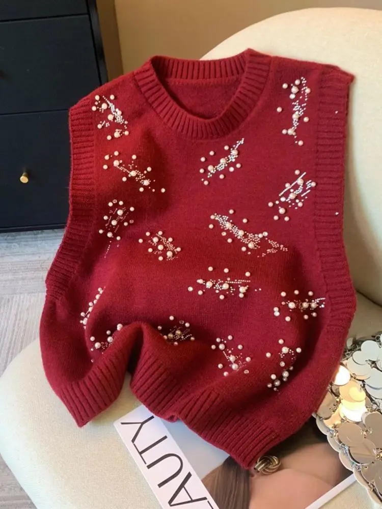 Women's Versatile Soft Top for Early Spring 2025 Intricate Beaded Knit Vest Designer-Inspired Plush Cardigan
Women's Versatile Soft Top for Early Spring 2025 Intricate Beaded Knit Vest Designer-Inspired Plush Cardigan