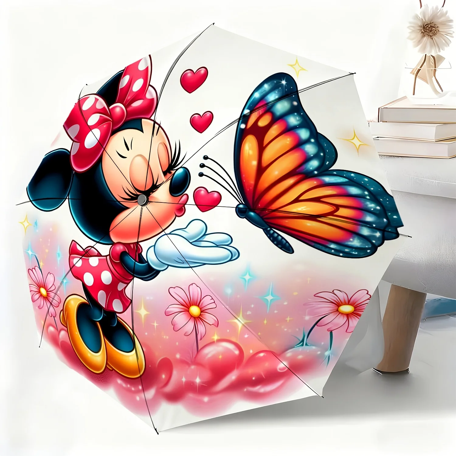1pc Umbrella Featuring Minnie Mouse Cartoon Design, a Fully Automatic Umbrella Suitable for All Occasions, a Portable Folding
1pc Umbrella Featuring Minnie Mouse Cartoon Design, a Fully Automatic Umbrella Suitable for All Occasions, a Portable Folding