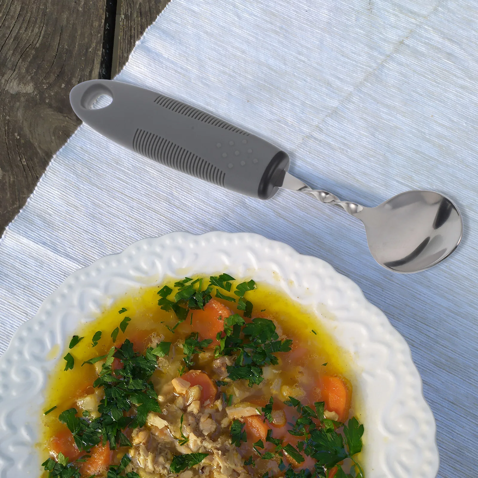 2Pcs Stainless Steel Adaptive Elderly Utensil Set Anti Tremor Spoon Fork Plastic Handle Stroke Therapy Eating Aid Kitchen
2Pcs Stainless Steel Adaptive Elderly Utensil Set Anti Tremor Spoon Fork Plastic Handle Stroke Therapy Eating Aid Kitchen