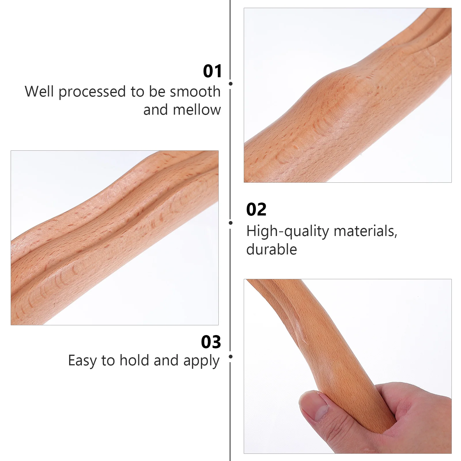 1Pcs High Quality Beech Wood Massage Rod Safe Comfortable Body Relaxation Tool Promote Tissue Circulation Massage Bar 
1Pcs High Quality Beech Wood Massage Rod Safe Comfortable Body Relaxation Tool Promote Tissue Circulation Massage Bar