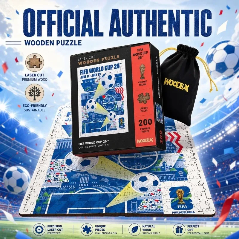 FIFA Officially Licensed World Cup Host City Philadelphia Theme Wooden Jigsaw Puzzle Fan Collectibles Home Decor Holiday Gifts
FIFA Officially Licensed World Cup Host City Philadelphia Theme Wooden Jigsaw Puzzle Fan Collectibles Home Decor Holiday Gifts