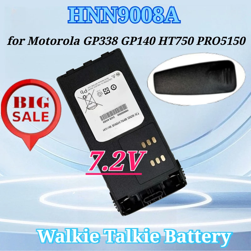 For HNN9008A 7.2V Walkie Talkies Battery for Motorola GP338 GP140 HT750 PRO5150 MTX950 GP680 GP360 GP328 Radio
For HNN9008A 7.2V Walkie Talkies Battery for Motorola GP338 GP140 HT750 PRO5150 MTX950 GP680 GP360 GP328 Radio