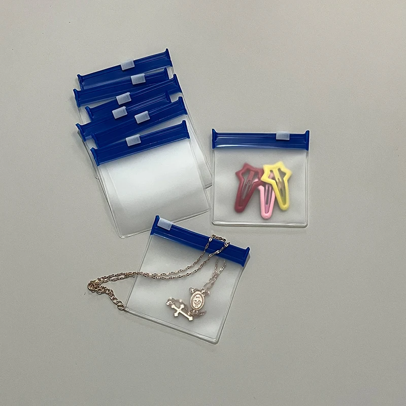 50pcs Thickened Frosted EVA Self-Sealing Jewelry Pouches Blue Transparent Ziplock Bags for Necklaces Earrings Bracelets Storage
50pcs Thickened Frosted EVA Self-Sealing Jewelry Pouches Blue Transparent Ziplock Bags for Necklaces Earrings Bracelets Storage