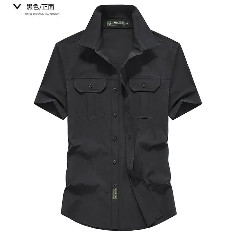 Men's Short Sleeve Ice Silk Quick Dry Shirt Summer Casual Outdoor Military Style Breathable Cargo Shirt
Men's Short Sleeve Ice Silk Quick Dry Shirt Summer Casual Outdoor Military Style Breathable Cargo Shirt