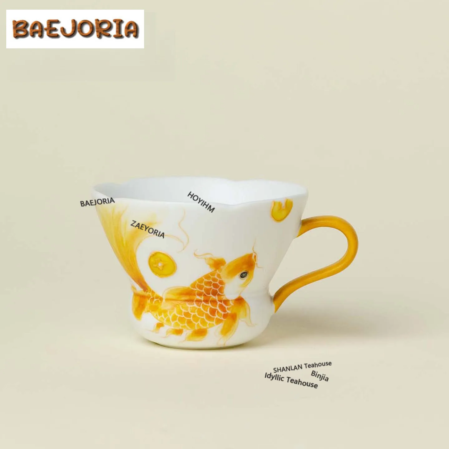 70ml Hand-painted Golden Carp Teacup Boutique Tea Bowl Set Of Cups Tea-tasting Smelling Cup Chazhan Master Cups Cafes Decoration
70ml Hand-painted Golden Carp Teacup Boutique Tea Bowl Set Of Cups Tea-tasting Smelling Cup Chazhan Master Cups Cafes Decoration