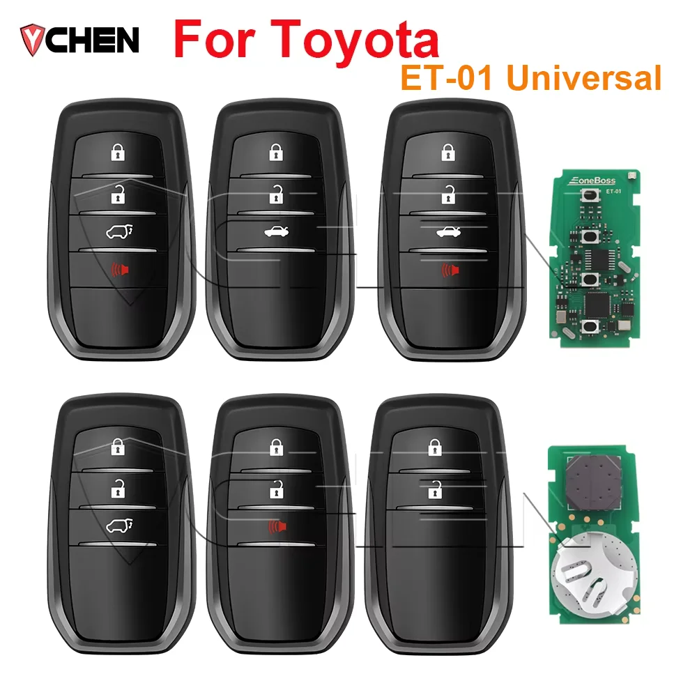 Универсальный смарт-ключ для Toyota Hilux, Fortuner, Innova 8A 4D 312MHz-434MHz 0182 0010 0011 BM1ET BS1EW Keyless Global ET01
Универсальный смарт-ключ для Toyota Hilux, Fortuner, Innova 8A 4D 312MHz-434MHz 0182 0010 0011 BM1ET BS1EW Keyless Global ET01