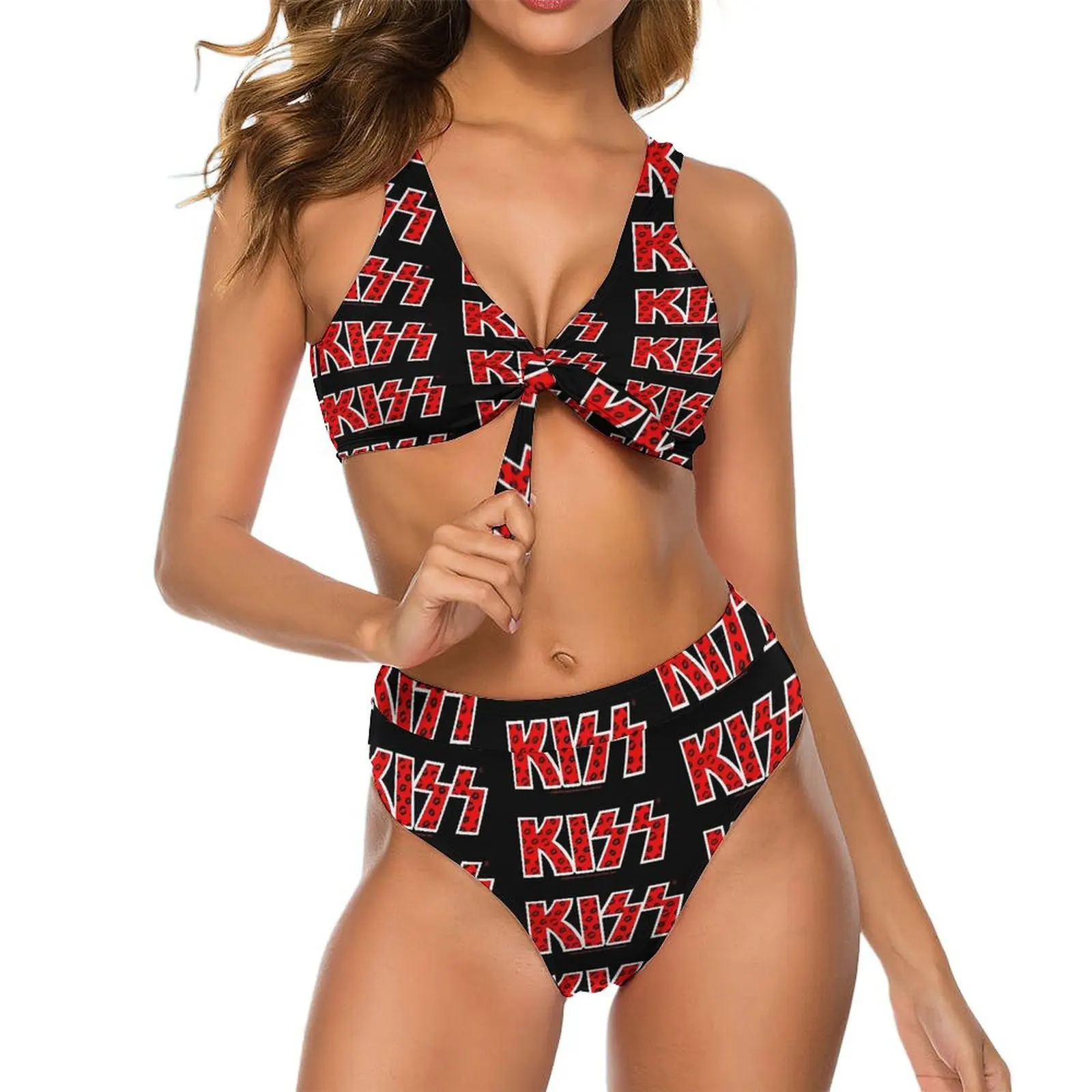 Kiss Band Bikini Set Black Lips Logo Bikini Swimsuit Sexy Push Up High Waist Swimwear Swim Funny Bathing Suit
Kiss Band Bikini Set Black Lips Logo Bikini Swimsuit Sexy Push Up High Waist Swimwear Swim Funny Bathing Suit