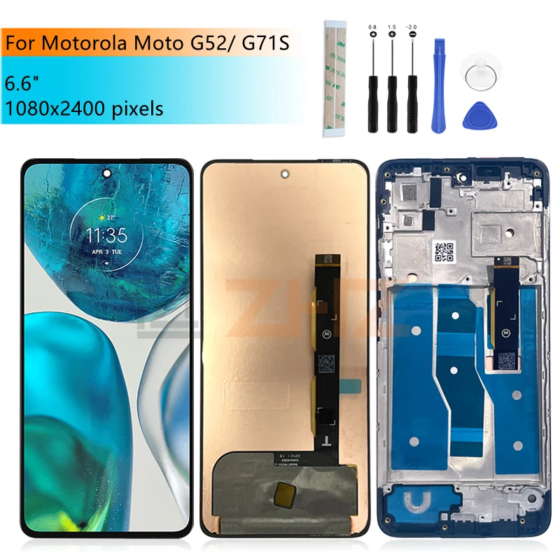 For Motorola Moto G52 LCD Display Touch Screen Digitizer Assembly With Frame For Moto G71S Display Replacement Repair Parts 6.6"
For Motorola Moto G52 LCD Display Touch Screen Digitizer Assembly With Frame For Moto G71S Display Replacement Repair Parts 6.6"