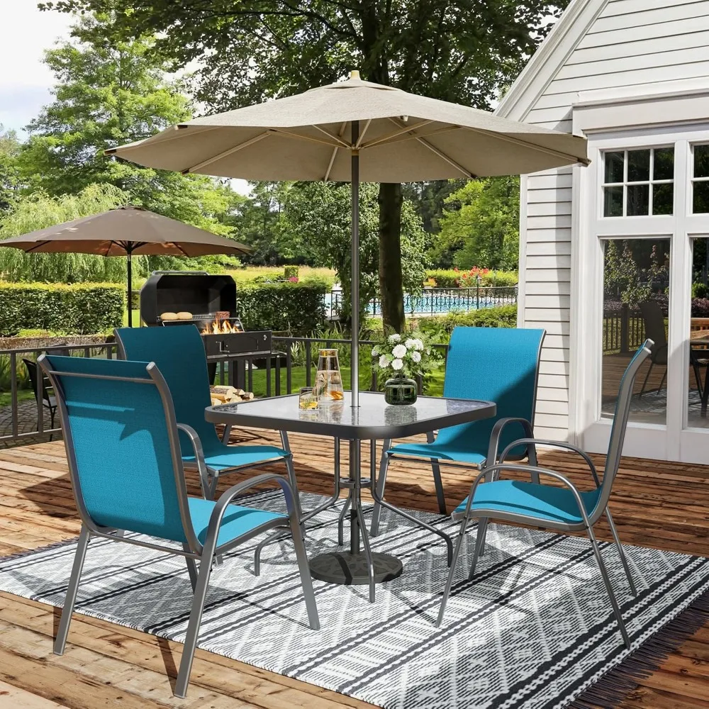 Patio Chairs Set of 4, Outdoor Stackable Dining Chairs for All Weather, Breathable Garden Outdoor Furniture for Backyard Deck
Patio Chairs Set of 4, Outdoor Stackable Dining Chairs for All Weather, Breathable Garden Outdoor Furniture for Backyard Deck