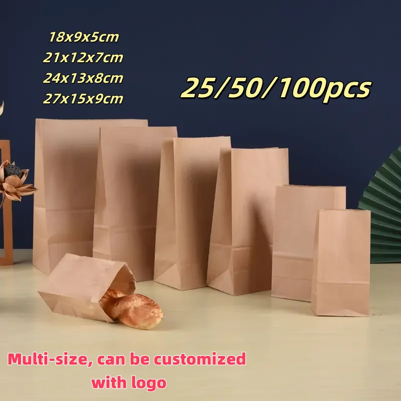 25/50/100pcs Brown Kraft Paper Bag Versatile & Reusable Packaging for Gourmet Biscuits Baked Goods & Convenient Takeaways
25/50/100pcs Brown Kraft Paper Bag Versatile & Reusable Packaging for Gourmet Biscuits Baked Goods & Convenient Takeaways