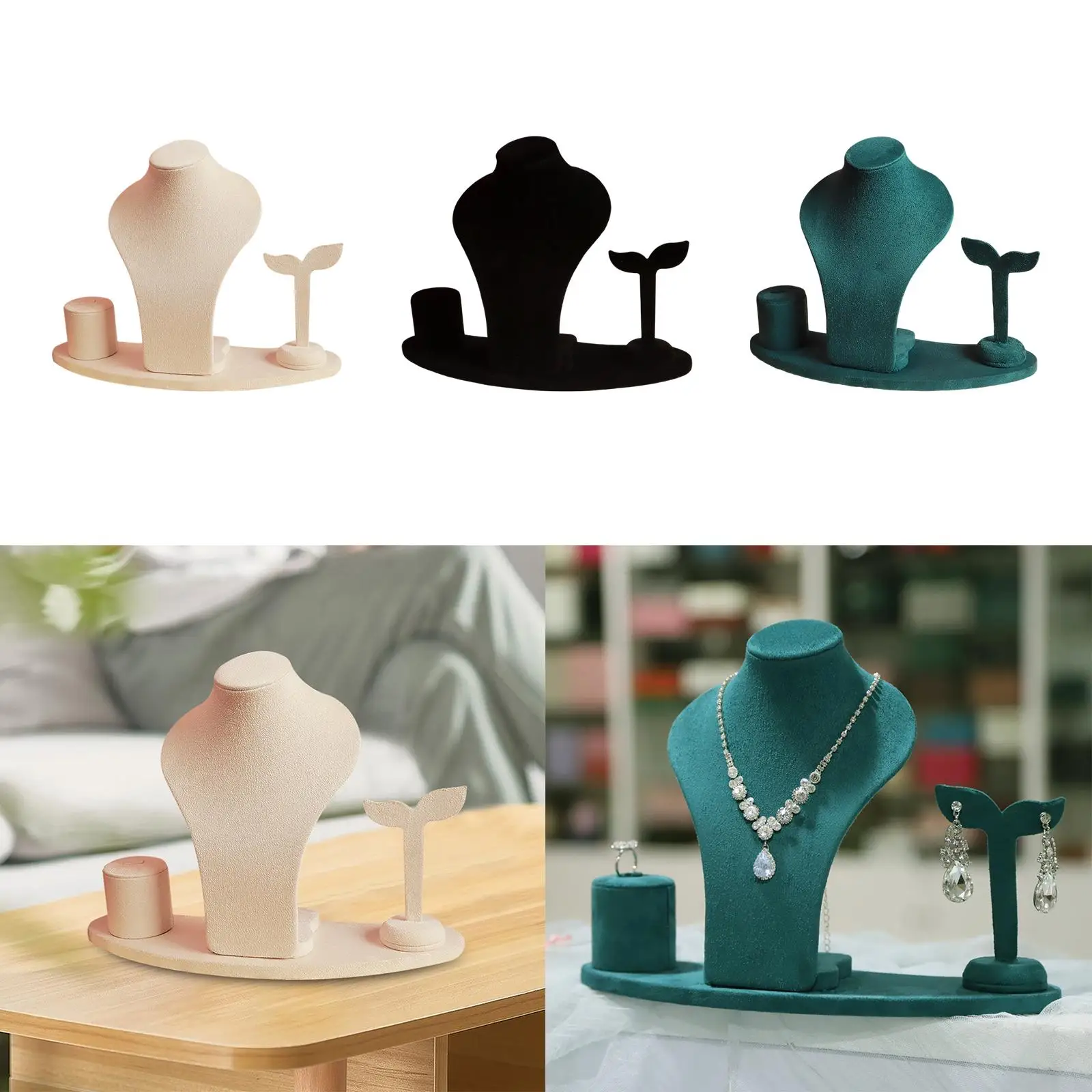 Necklace Mannequin Holder Stand, Elegant Velvetstable Storage Earring Holder for Store Business Personal Use Countertop Dresser
Necklace Mannequin Holder Stand, Elegant Velvetstable Storage Earring Holder for Store Business Personal Use Countertop Dresser