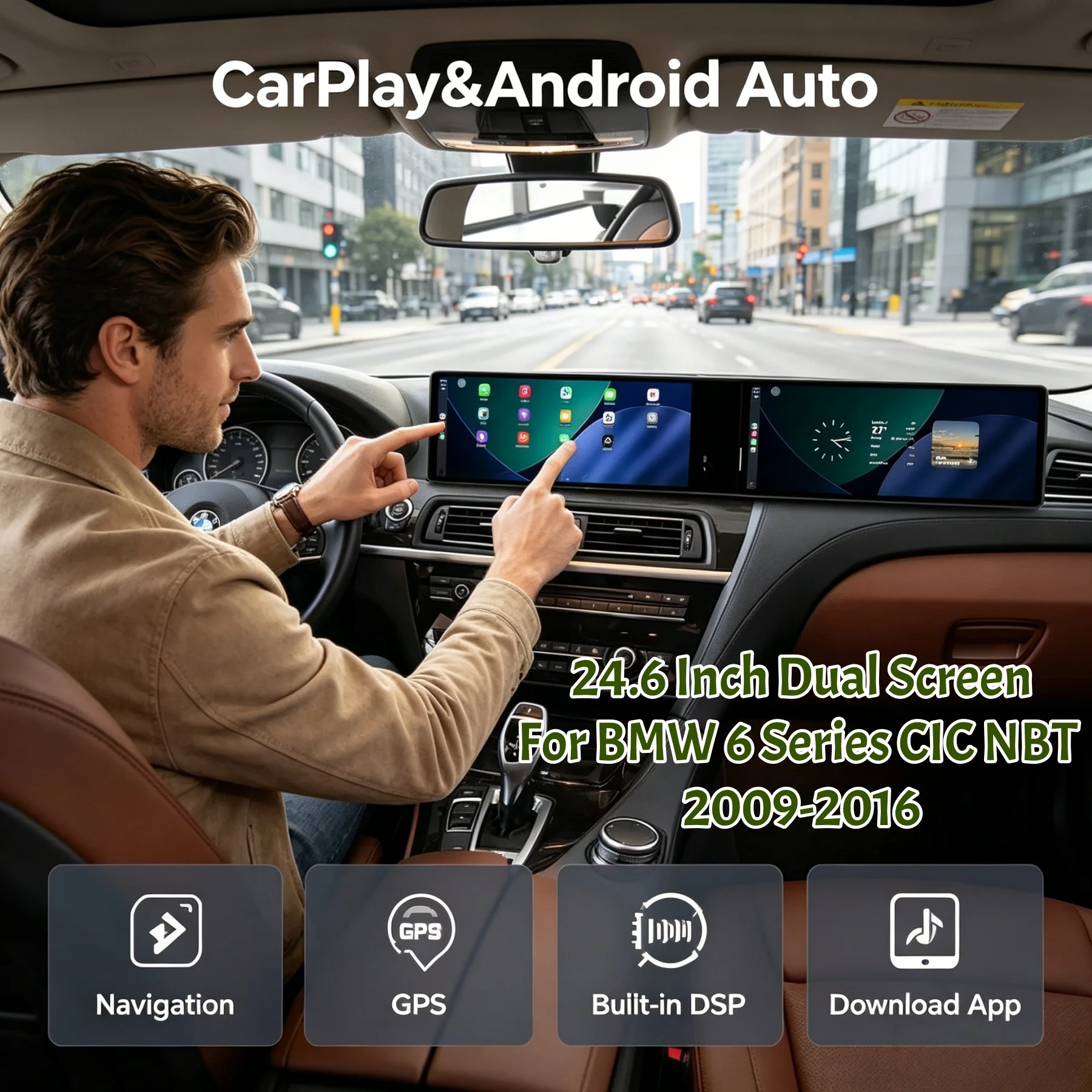 24.6" Car Radio Dual Screen For BMW 6 Series F12 F13 F06 2009 2010 -2016 Android Auto Carplay GPS Navigation Multimedia Stereo
24.6" Car Radio Dual Screen For BMW 6 Series F12 F13 F06 2009 2010 -2016 Android Auto Carplay GPS Navigation Multimedia Stereo