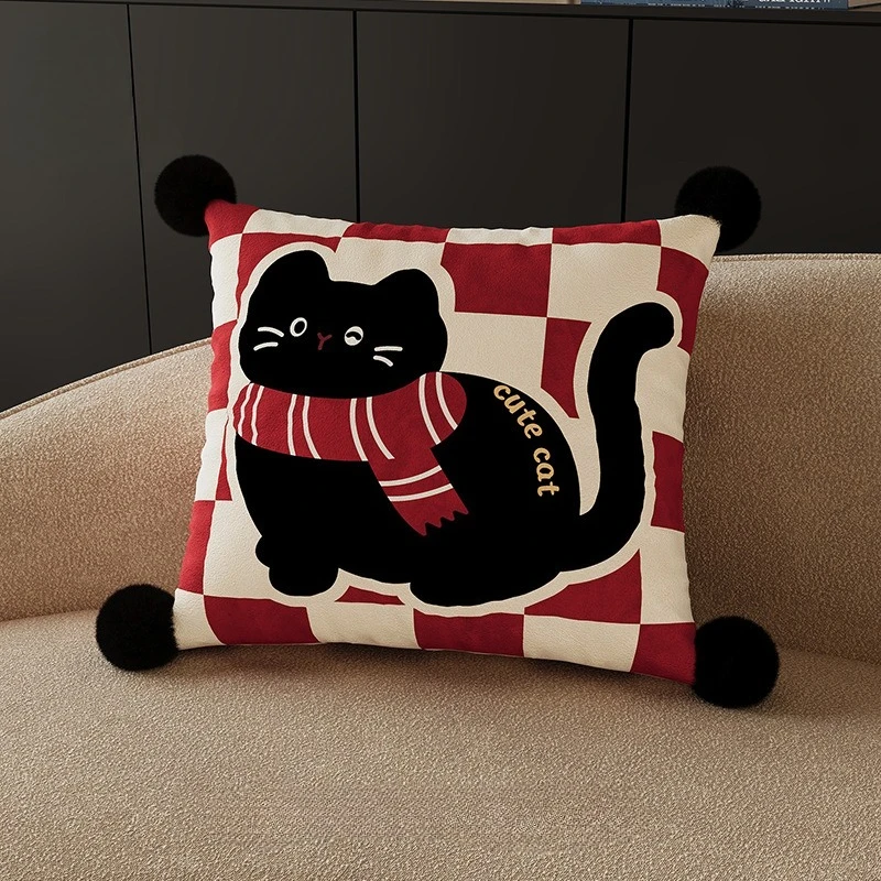 1PC Red New Year's Cat Pillow Thickened Dutch Fleece Square Removable Pillowcase Cartoon Printed Pillow
1PC Red New Year's Cat Pillow Thickened Dutch Fleece Square Removable Pillowcase Cartoon Printed Pillow