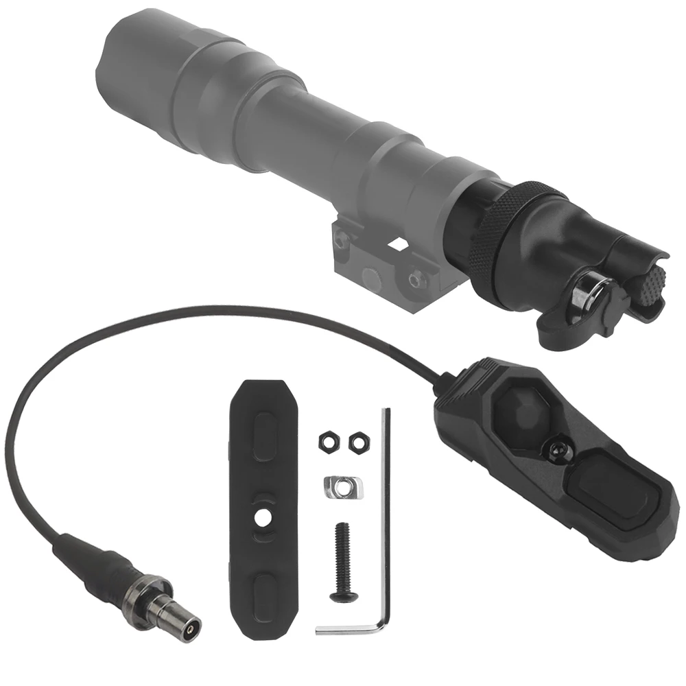 Tactical M300 M600 Flashlight Dual-Function Tail Cap with Surefir Scout Light AR15 Rifle Flashlight Remote Pressure AXON Switch
Tactical M300 M600 Flashlight Dual-Function Tail Cap with Surefir Scout Light AR15 Rifle Flashlight Remote Pressure AXON Switch