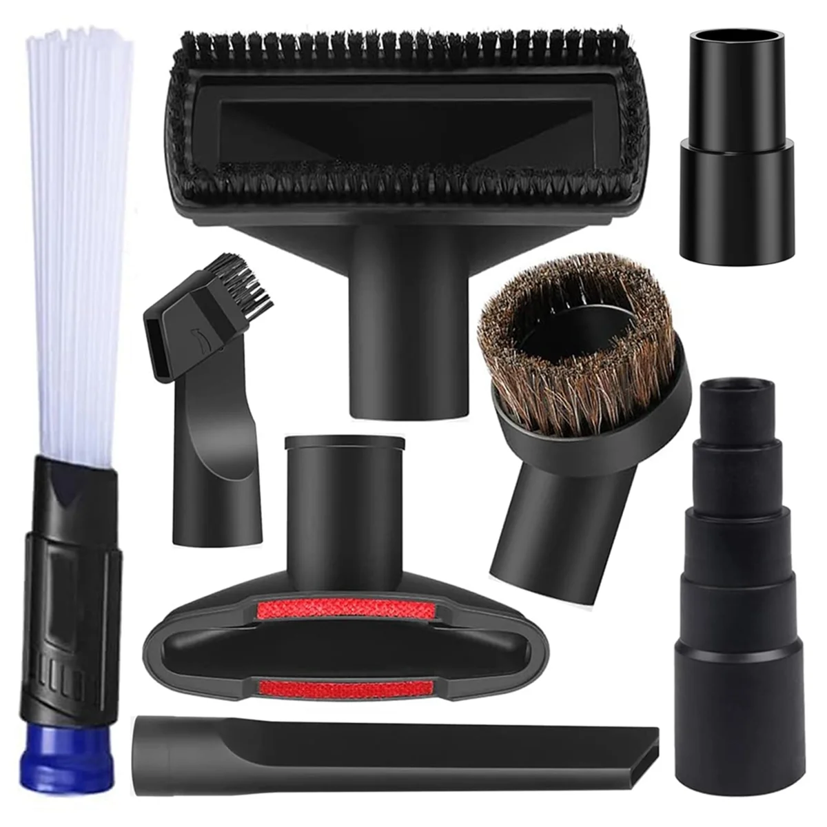 FZFZ 8Pcs Universal Vacuum Attachment Kit Wet Dry Plastic Vacuum Hose Adapter 1-1/4inch Vacuum Cleaners Accessories
FZFZ 8Pcs Universal Vacuum Attachment Kit Wet Dry Plastic Vacuum Hose Adapter 1-1/4inch Vacuum Cleaners Accessories