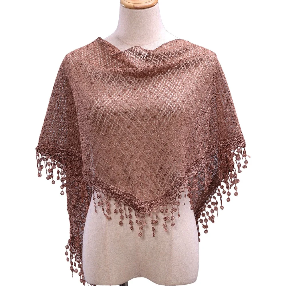 Breathable Tassels Lace Head Scarf Polyester Triangular Sequin Decor Scarf Elegant Lace Flower Hollow Triangle Scarf
Breathable Tassels Lace Head Scarf Polyester Triangular Sequin Decor Scarf Elegant Lace Flower Hollow Triangle Scarf