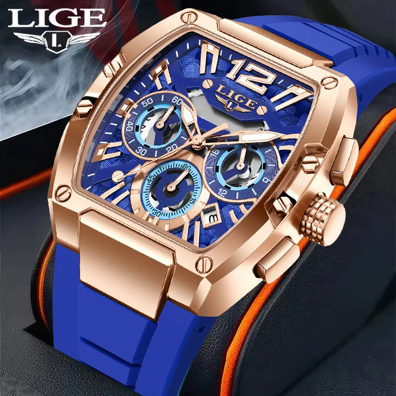Man Watch LIGE Hollow Square Quartz Man Wristwatches Chronograph Waterproof Luminous Silicone Strap Watch for Men+Box
Man Watch LIGE Hollow Square Quartz Man Wristwatches Chronograph Waterproof Luminous Silicone Strap Watch for Men+Box