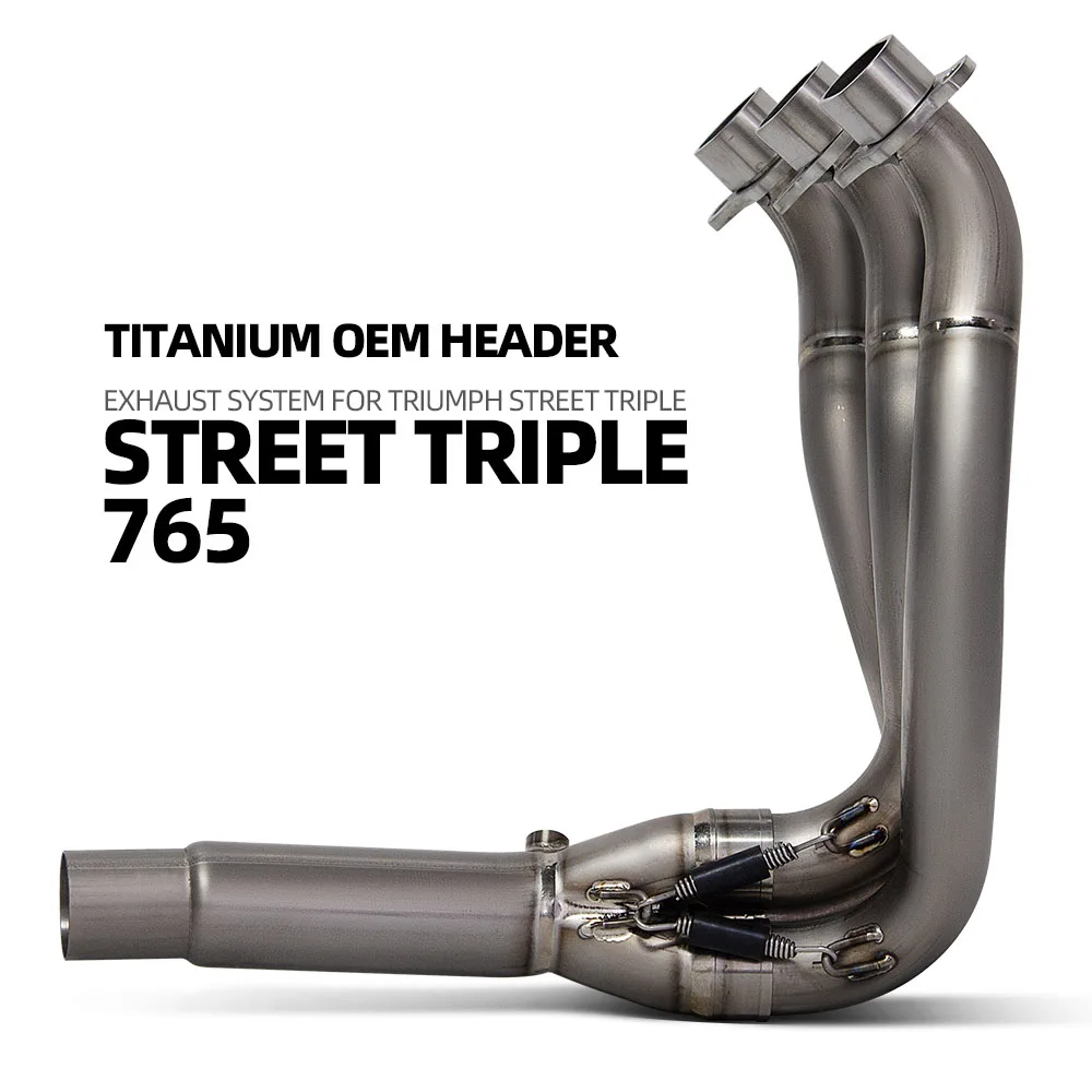 Трубка выхлопного коллектора мотоцикла, совместимый OE глушитель для Triumph Street Triple 765 765R 765S 765RS 2017-2024, титановый комплект для побега 
Трубка выхлопного коллектора мотоцикла, совместимый OE глушитель для Triumph Street Triple 765 765R 765S 765RS 2017-2024, титановый комплект для побега