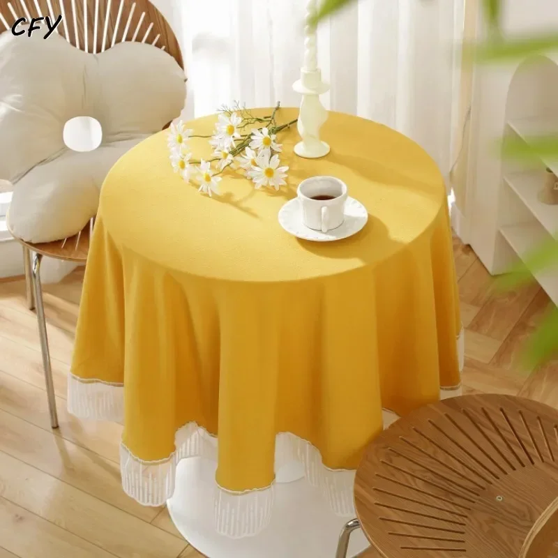 Cotton Linen Korean Cute Solid Yellow Color Round Tablecloth for Coffee Tables Table Cover Table Linen Round Table Tablecloth
Cotton Linen Korean Cute Solid Yellow Color Round Tablecloth for Coffee Tables Table Cover Table Linen Round Table Tablecloth